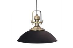 Bellezza Rock 1-Light Pendant, Black & Silver