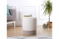 Ropp Ronde Poef, Creme