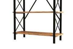 Luxe Metal Bookcase, Walnut