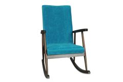 Asedia Trend Schommelstoel, Turkoois & Walnoot