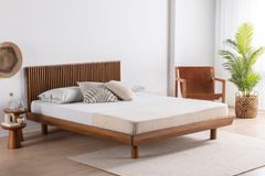 Luna Hendrick Houten Bedframe, 90x190 cm, Walnoot