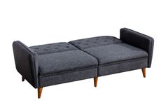 Terra Three Seater Sofa Bed, Fabric in Anthracite Grey