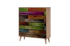 Multikabin Kleurenkast Met Houten Poot