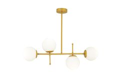 Apliqa Gael Hanglamp met 4 Lampjes, Goud