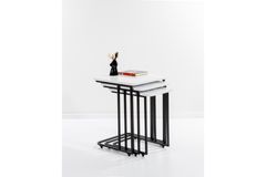 Mono C-Vormige Zettafels, 3-Delig, Wit