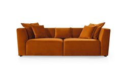 Ema Three Seater Sofa, Burnt Orange