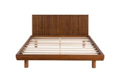 Luna Hendrick Houten Bedframe, 90x190 cm, Walnoot