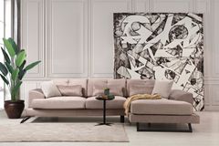 Fri̇do Hoekbank Rechts, Beige