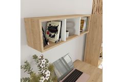 Bi̇Mossa Janus Bureau Met Planken En Boekenkast, Mand Wit, U5020