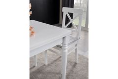 White Eettafelset, 70x80 cm, Grijs