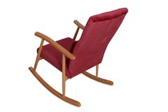 Asedia Trend Schommelstoel Gestoffeerd, Wijnrood & Natuurlijke Kleur