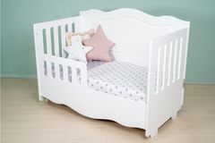 Moremo Lego Classic Children's Bed Frame, White