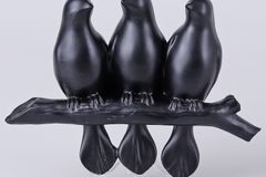 Mary Triple decoratieve vogel, zwart