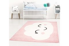 Piave Cloud Print Children's Rug, 120 x 160 cm, Pink