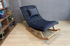 Asedia Maeve Schommelstoel, Antraciet & Natuurlijke Kleur