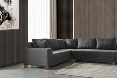 Esse Corner Sofa Right Chaise, Dark Grey