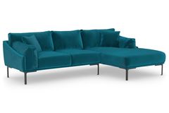 Leo Corner Sofa Right Chaise, Teal