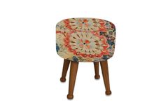 Asedia Maeve Schommelstoel met Bloemenpatroon, Veelkleurig & Natuurlijke Kleur