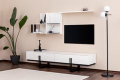 Line TV-Meubel, Wit & Zwart