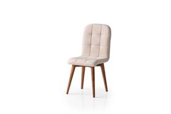 Etro Stoel, Beige en Walnoot