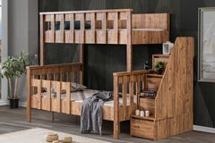 Deluxe Stapelbed, 90x200 cm, Walnoot