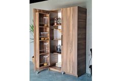 Zenit Kitchen Cabinet, Dark Wood