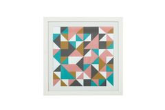 Geometrische Vormen Afbeelding met Frame, Wit