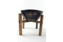 Earthenware Platter Plant Pot, Black