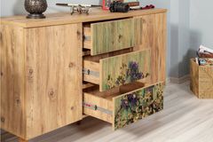 Motto Forest Green Sideboard, Oak