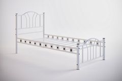 Bella Metalen Bedframe, 90x190 cm, Wit