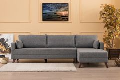 Bella Soft Hoekbank Rechts, Grijs