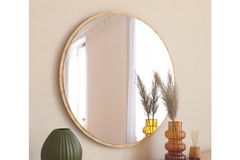 Mone Decoratieve Ronde Spiegel, Natuurlijke Kleur