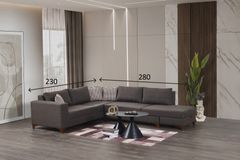 Masse Hoekbank Rechts, Bruin