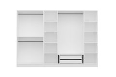 Medway Country Kledingkast met 6 Deuren en 2 Lades, Wit