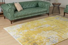 Moretti Dubbelzijdig Tapijt, 77x300 cm, Geel