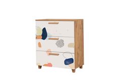 Leva Pied Ladekast, Pijnboom en Wit