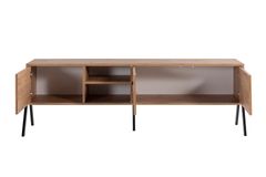 Yanke TV-Meubel met Boekenrek, 180 cm, Pijnboom