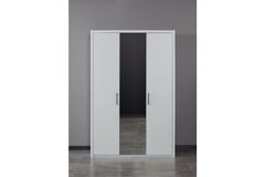 Life Kleidingkast met 3 Deuren en Spiegel, Wit