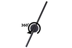 Long Led-Wandlamp, Zwart