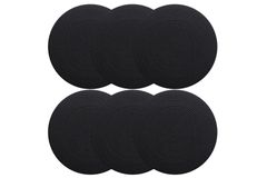 Jappe Zesdelige Rieten Onderbord, Zwart