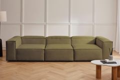 Frid Linnen 3-Zitsbank, Oliegroen