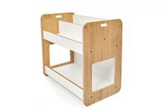 Adam Children's Montessori Books & Toys Storage, Light Wood & White