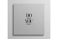 Doe What You Love Minimaal Schilderij Op Canvas, 90x90 cm