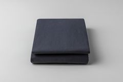 Cozy Double Side Washed Cotton Duvet Cover Set, King Size, Dark Grey