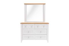 Lora Chest of Drawers & Mirror, White
