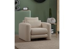 Lilly Bucklet Fauteul, Crème