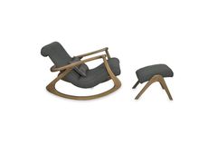 Asedia Schommelstoel, Asgrauw, Antraciet en Walnoot