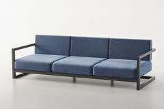 Zenio Three Seater Outdoor Sofa, Navy