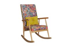 Asedia Trend Retro Schommelstoel, Kleurrijk & Natuurlijke Kleur