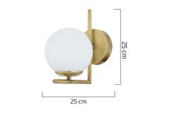 Apliqa Sarah Wandlamp, Mat Goud